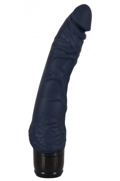 Vibrator „Vibra Lotus Penis“, 20 cm, mit 7 Vibrationsstufen, stark geädert, grau