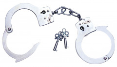 Handschellen „Arrest“ aus Metall, mit 2 Schlüsseln und Sicherheitsbügel
