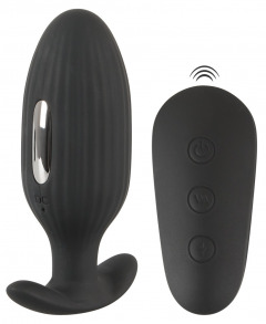 Analplug „E-Stim Butt Plug“, mit 3 Reizstromstärken und 7 Vibrationsmodi bequem per kabelloser 