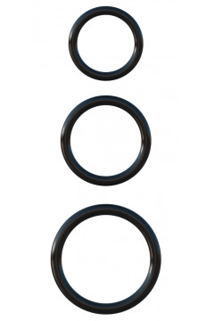 3-teiliges Penisring-Set „Silicone 3-Ring Stamina Set“, aus Silikon