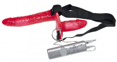 Umschnalldildo „Strap-on Duo“, Doppeldildo mit Vibration