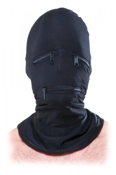 Verführerische Zipper-Maske für den Kopf