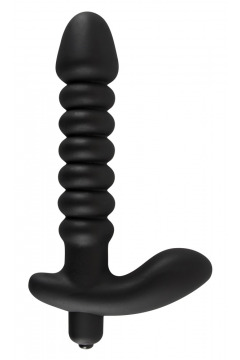 Analdildo „Medium“ mit Vibration und Perineum-Stimulator