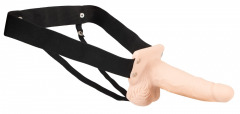 Umschnalldildo „Vibrating Strap-On Sleeve“, hohl, mit Vibration, wasserdicht