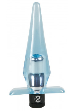 Analplug mit Vibration „Anal blue“ 1-3 cm Ø