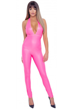 Overall plus Riostring, stylischer Mattlook in Hotpink