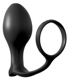 Plug mit Penisring „Ass-Gasm Cock Ring Advanced Plug“, 10,1 cm