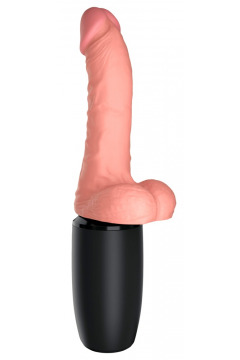 Stoßvibrator „6,5“ Thrusting Cock with Balls“, mit Wärmefunktion, 7 Vibrationsmodi