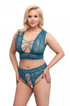 Bralette plus String aus Spitze