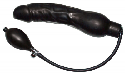 Schwarze Latex-Verführung, aufpumpbar, 23 cm