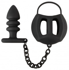 Hodenkäfig „Ball cage with butt plug“ mit Analplug