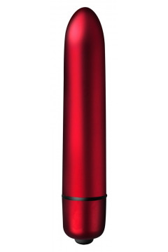 Vibrobullet „Scarlet Velvet“ mit 10 Vibrationsmodi und Mattlook.