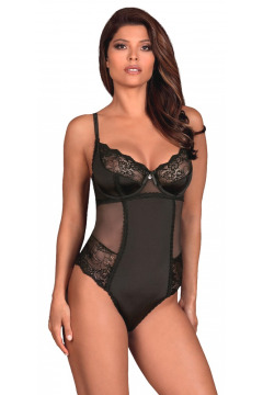 Body, mit Spitzen- und Transparent-Einsätzen