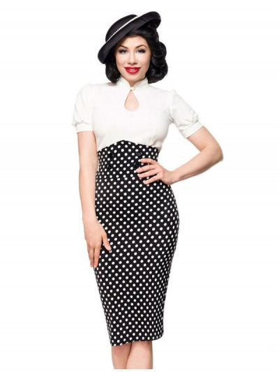 Polka Dot Pencil Skirt