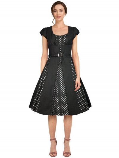 Vintage Noir Panel Dress