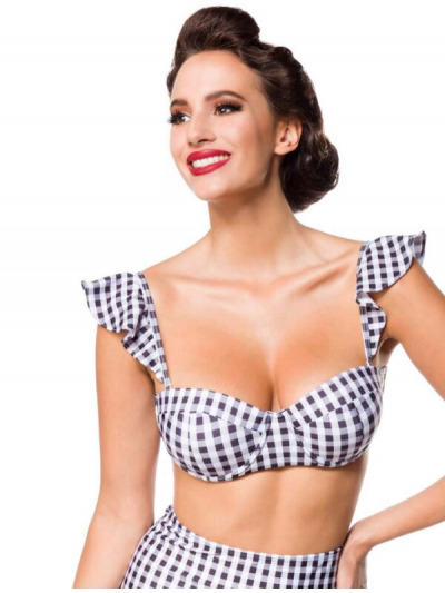 Retro-Chic Gingham Bikini-Top