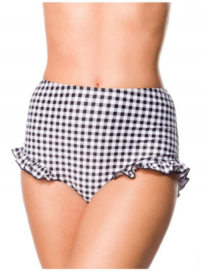 Retro-Chic Gingham Highwaist Bikini Slip