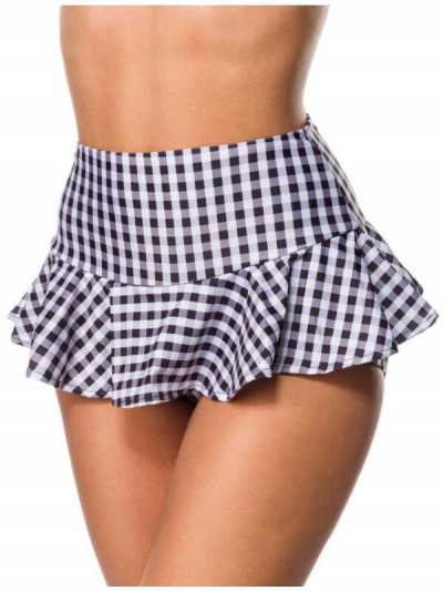 Retro-Chic Gingham Bikini-Skirt