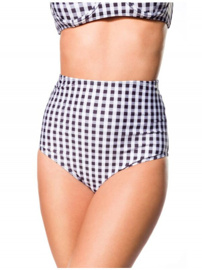 Retro-Chic Highwaist Bikini-Höschen in Gingham-Muster