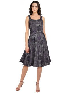 Retro Schulterkleid Purple
