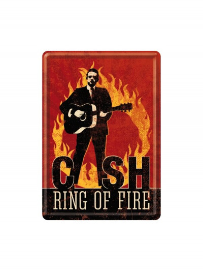 Feurig glühende Johnny Cash-Postkarte