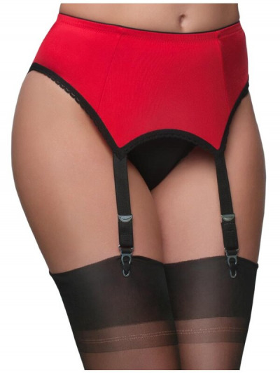 Scarlet Retro Charmeuse Garter Belt