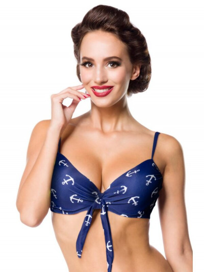 Maritimes Meisterwerk: Belsira Bikini-Top in Vintage-Blau