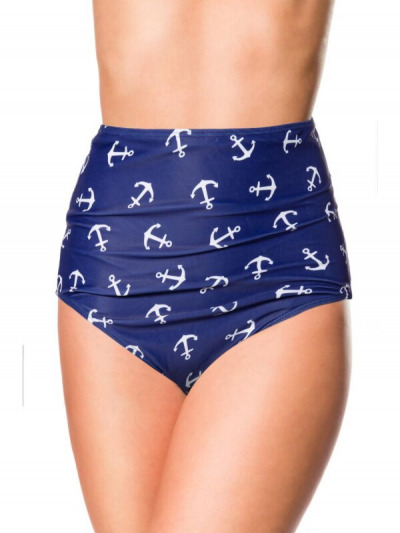 Maritime Retro-Schwimmshorts in Blau