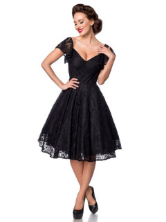 Vintage Spitzen-Kleid Schwarz