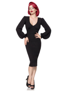 Retrokleid Schwarz mit langen Ärmeln