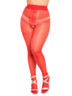 XXL Ouvert-Strumpfhose Rot