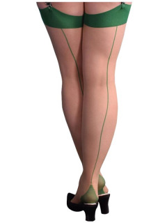 Nahtnylons Haut mit grüner Naht