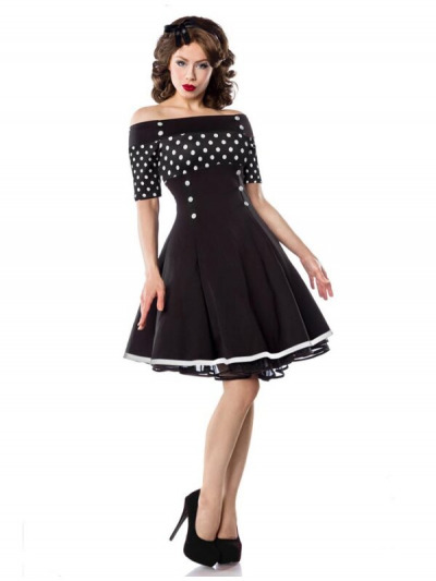 Retro-Chic Polka-Dot Dress