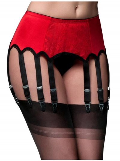 Scarlet Lace Garter Belt