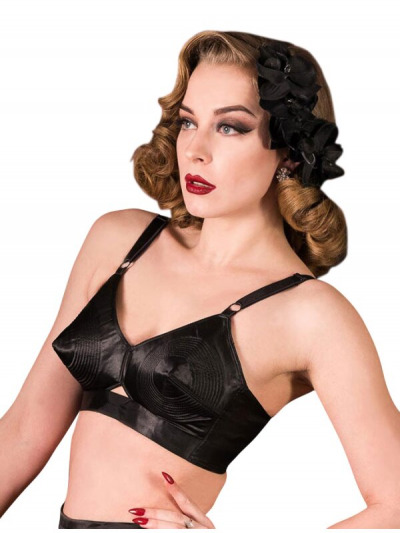 Satin Noir Push-Up BH