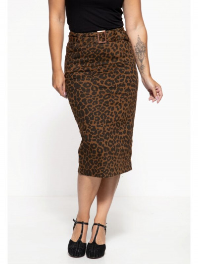 Golden Age Leopard Pencil Skirt