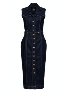 Denim Pencil-Kleid Ärmelfrei