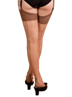 Nahtnylons Cuban-Heel Hellbraun