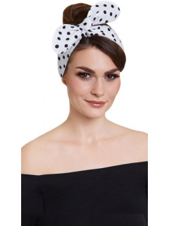 Scarf mit Polka-Dot-Motiv Weiß-Schwarz