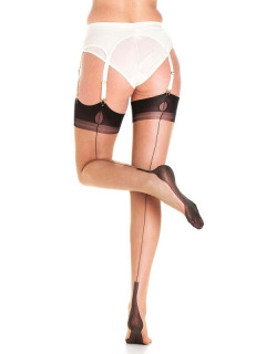 Nylons Cuban Heel Full Contrast Bronze/Schwarz